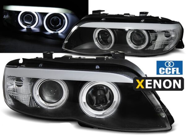 Frontlykter Bmw X5 E53 11.03-06 Black CCFL Xenon