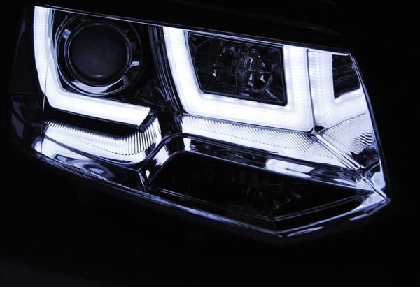 Frontlykter VW T5 2010-2015 U-Type Black