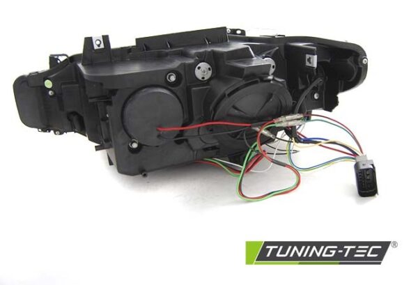 Frontlykter BMW F30/F31 10.11-05.15 Angel Eyes LED DRL Black