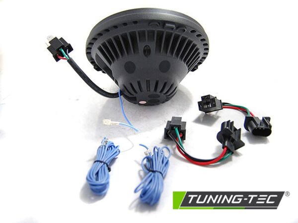 Frontlykter Jeep Wrangler TJ/ LJ/ JK 96-18 Angel Eye Led Black