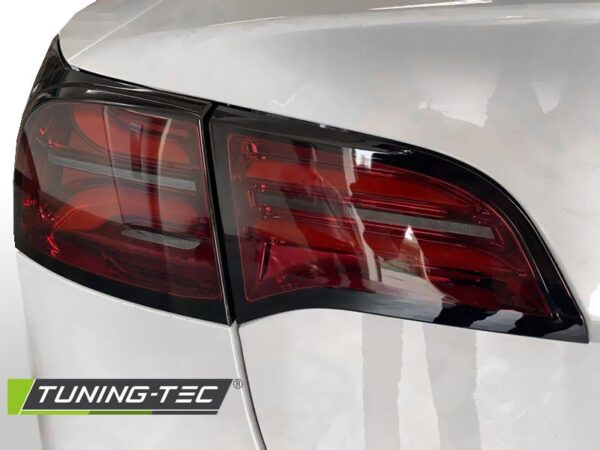 Baklykter Tesla Model 3 17- / Model Y LED BAR RØD Smoke
