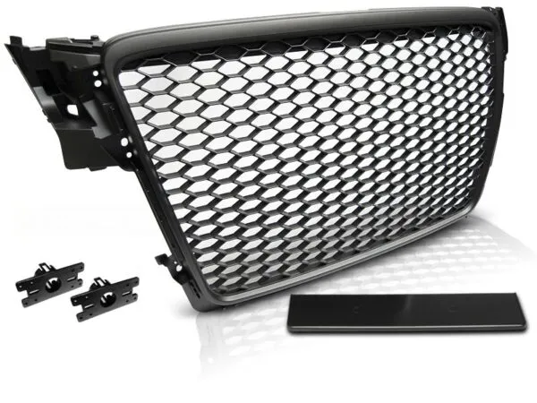 Grill Audi A4 B8 08-11 RS-Style Black Matt