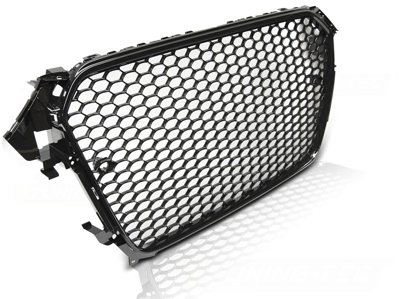 Grill Audi A4 (B8) 11.11-15 RS-Type Glossy Black Frame
