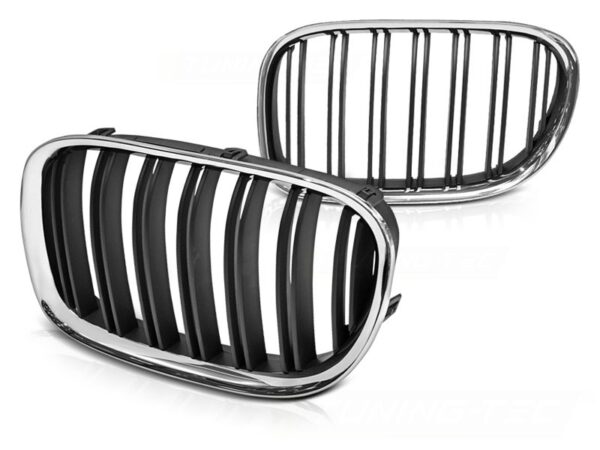 Grill Bmw F01 09-15 Chrome Black Double Bar