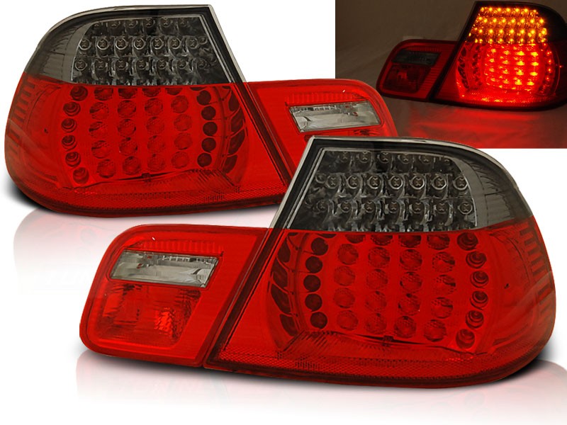 Baklykter Bmw E46 04.99-03.03 Red Smoke Led Coupe