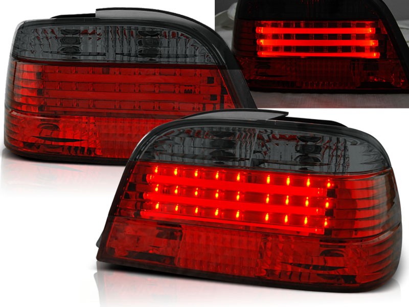 Baklykter BMW E38 06.94-07.01 LED BAR RØD Smoke