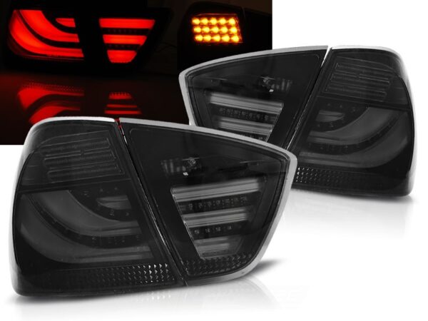 Baklykter BMW E90 03.05-08.08 Led Bar Smoke Black