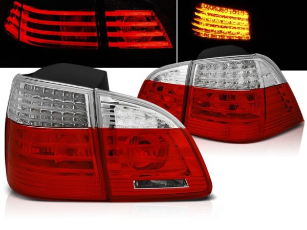 Baklykter BMW E61 04-03.07 Touring Led Rød Hvit