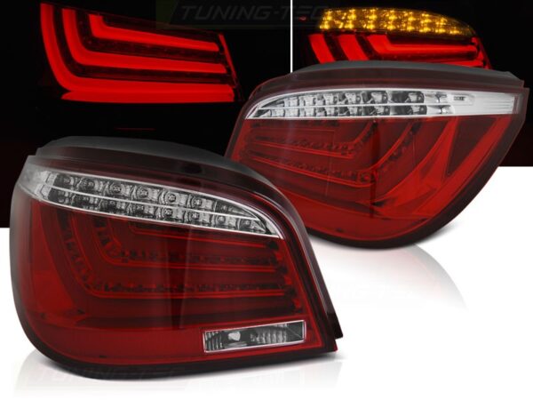Baklykter BMW E60 07.03-02.07 Led Bar Rød White