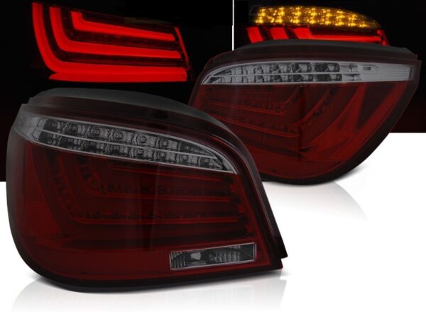 Baklykter BMW E60 07.03-02.07 Red Smoke Led Bar