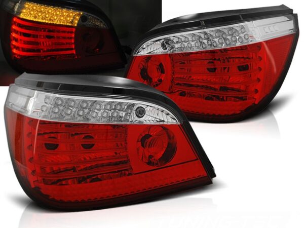 Baklykter BMW E60 07.03-07 LED Rød Hvit SEQ