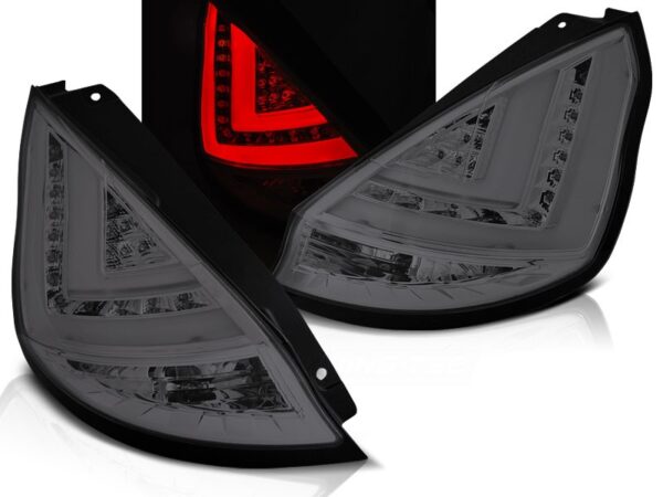 Baklykter Ford Fiesta MK7 08-12 HB Smoke LED BAR