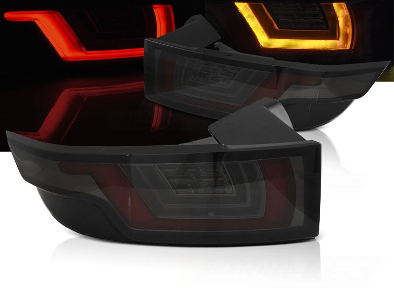 Baklykter Range Rover Evoque 11-18 Red Smoke Black Led
