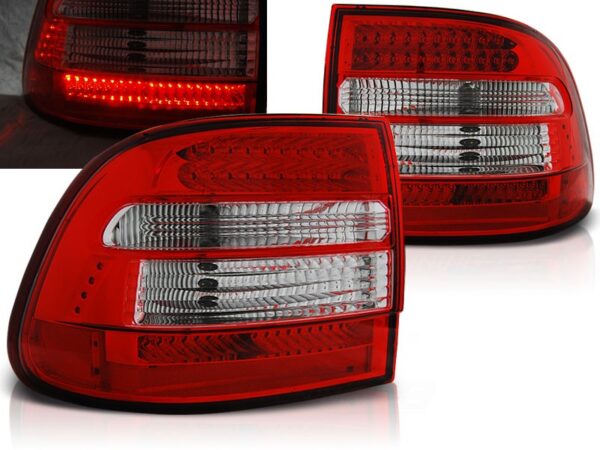 Baklykter Porsche Cayenne 02-06 LED RØD Hvit
