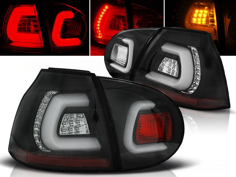 Baklykter VW Golf 5 10.03-09 Black Led Bar