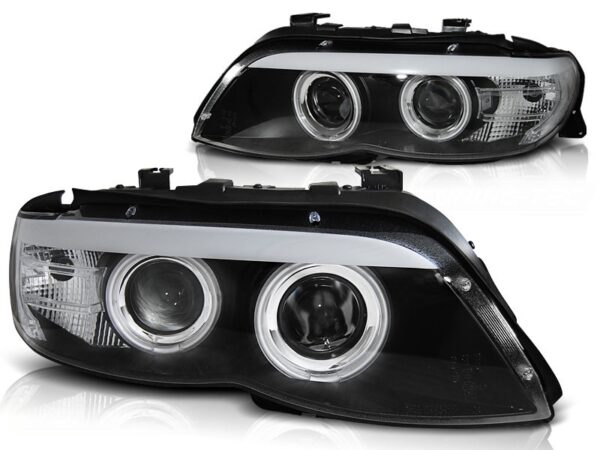 Frontlykter Bmw X5 E53 11.03-06 Black CCFL Xenon
