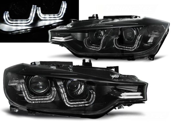 Frontlykter BMW F30/f31 10.11 - 05.15 U-led Lys Svart