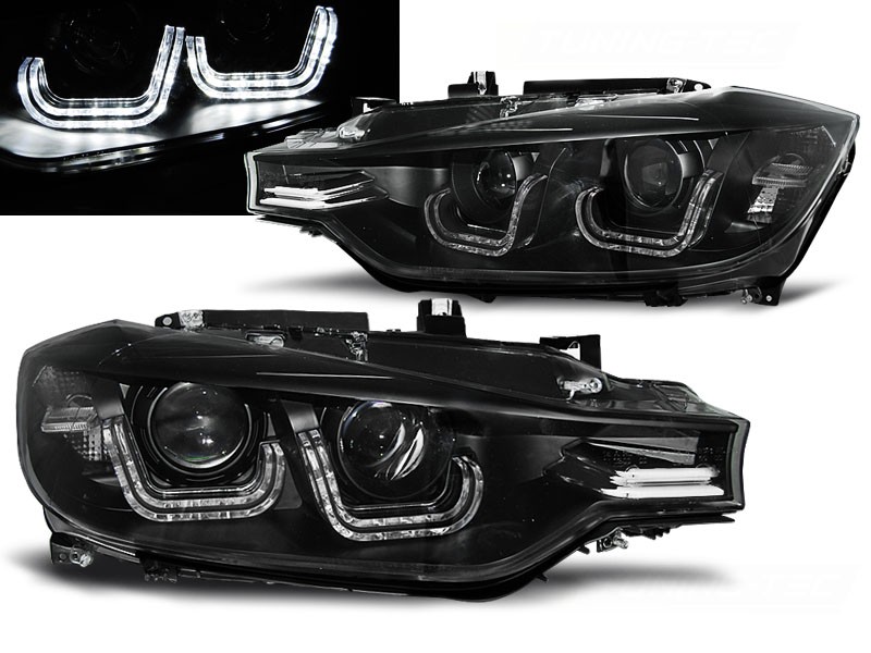 Frontlykter BMW F30/f31 10.11 – 05.15 U-led Lys Svart