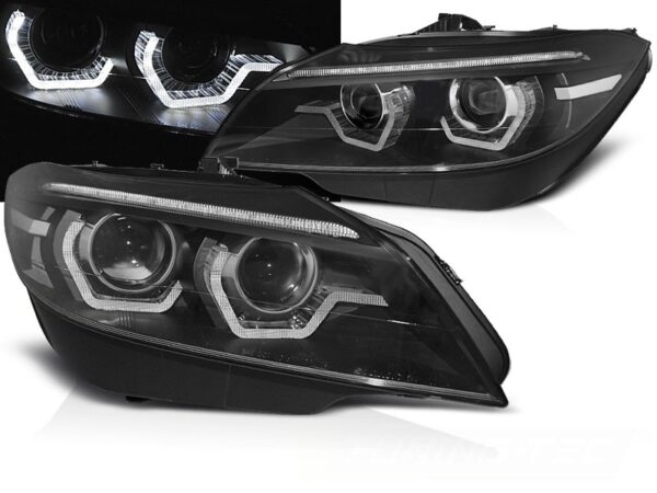 Frontlykter BMW Z4 E89 09-13 Xenon Frontlykter LED DRL Sort SEQ
