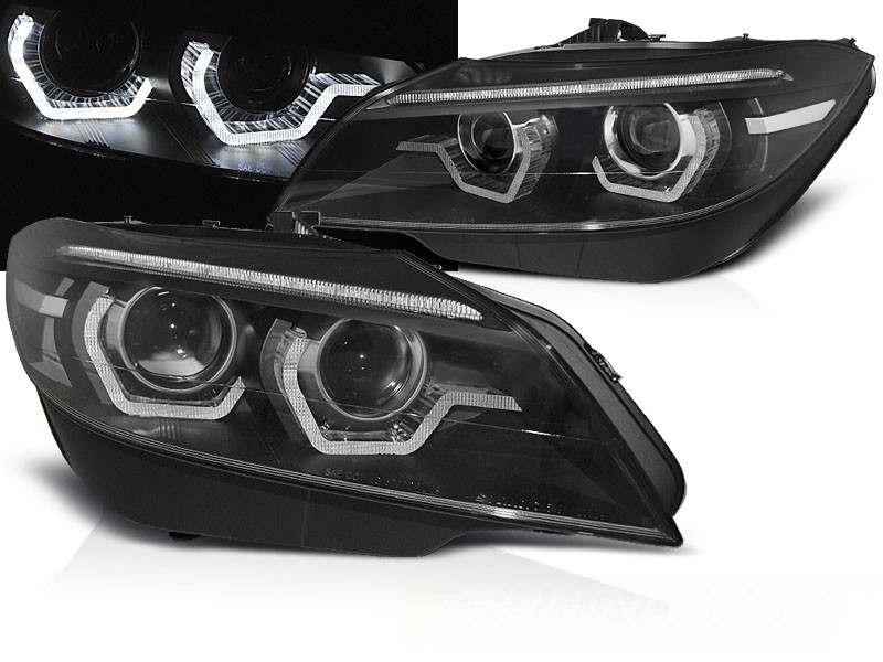 Frontlykter BMW Z4 E89 09-13 Xenon Frontlykter LED DRL Sort SEQ