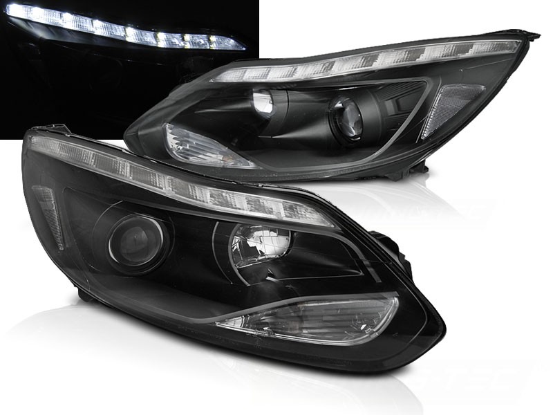 Frontlykter Ford Focus MK3 11- 10,14 LED Sort