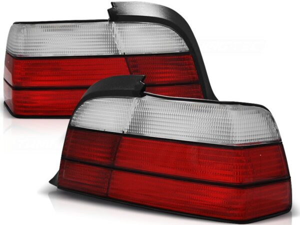 Baklykter BMW E36 12.90-08.99 Coupe M3 Look RØD Hvit