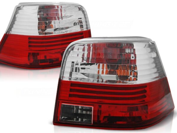 Baklykter VW Golf 4 09.97-09.03 RØD Hvit