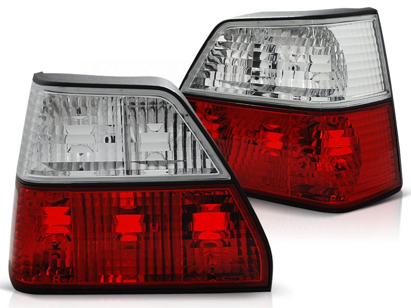 Baklykter RØD Hvit VW Golf 2 08.83-08.91
