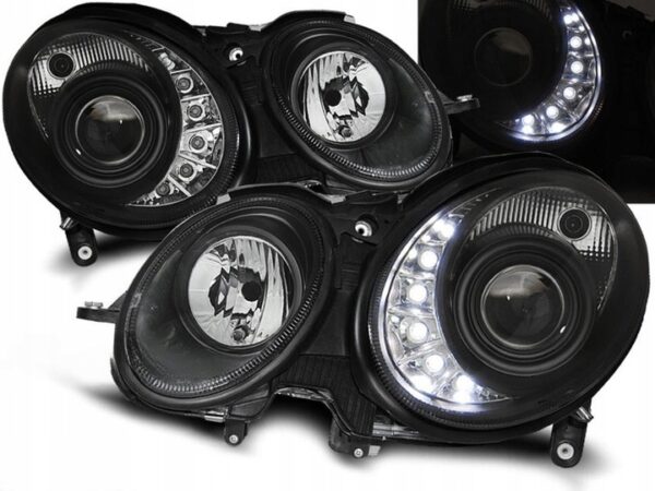 Frontlykter Mercedes W211 E-klasa 03.02-04.06 Xenon Daylight Black