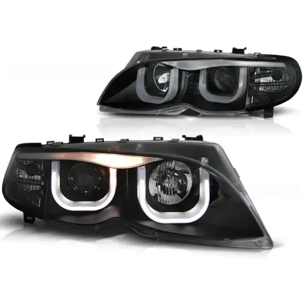 Frontlykter Bmw E46 09.01-03.05 Sedan/Touring Black