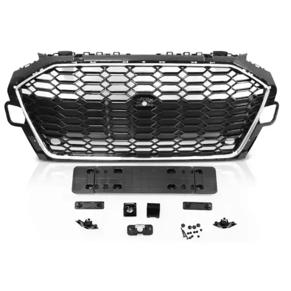 Grill Audi A4 B9 20- Chrome Black Sport Style