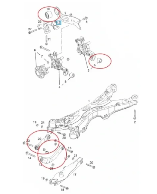 Bærearmer sett bak – Opel Vectra C ,Signum 2002-08