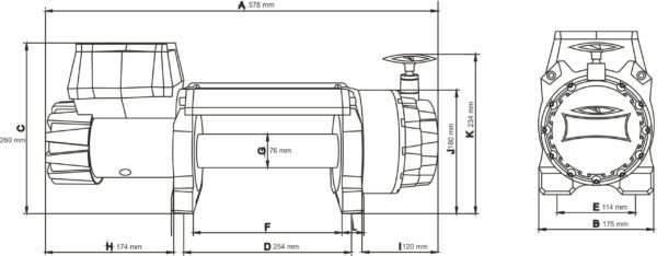 Vinsj DWH 9000 HDS (4082 kg) Ståltau - Bilde 7