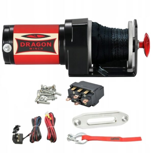Vinsj 2000Lbs ST (907 kg) Dragon Winch Maverick Syntetisk Tau