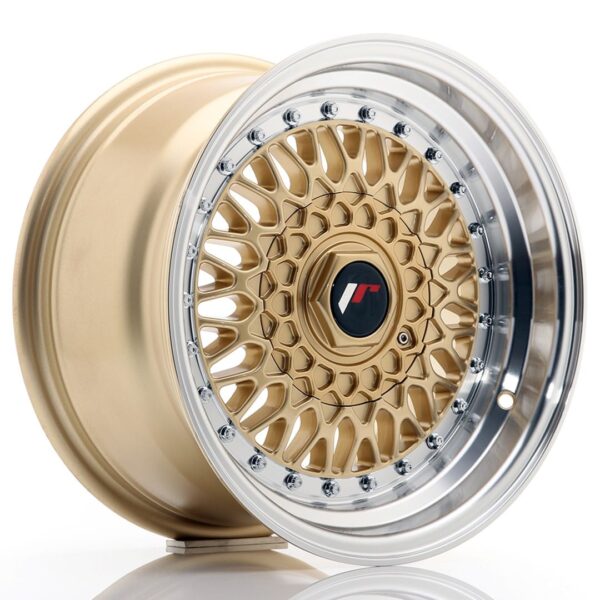 Felg Japan Racing JR9 15×8 ET15 4×100/114 gull med bearbeidet leppe