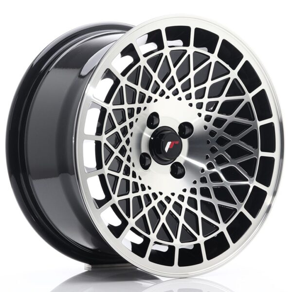 Felg Japan Racing JR14 16×8 ET25 4×100 glanssvart maskinbearbeidet front
