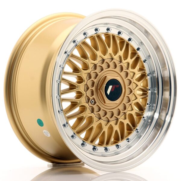 Felg Japan Racing JR9 16×8 ET25 4×100/108 gull med bearbeidet leppe