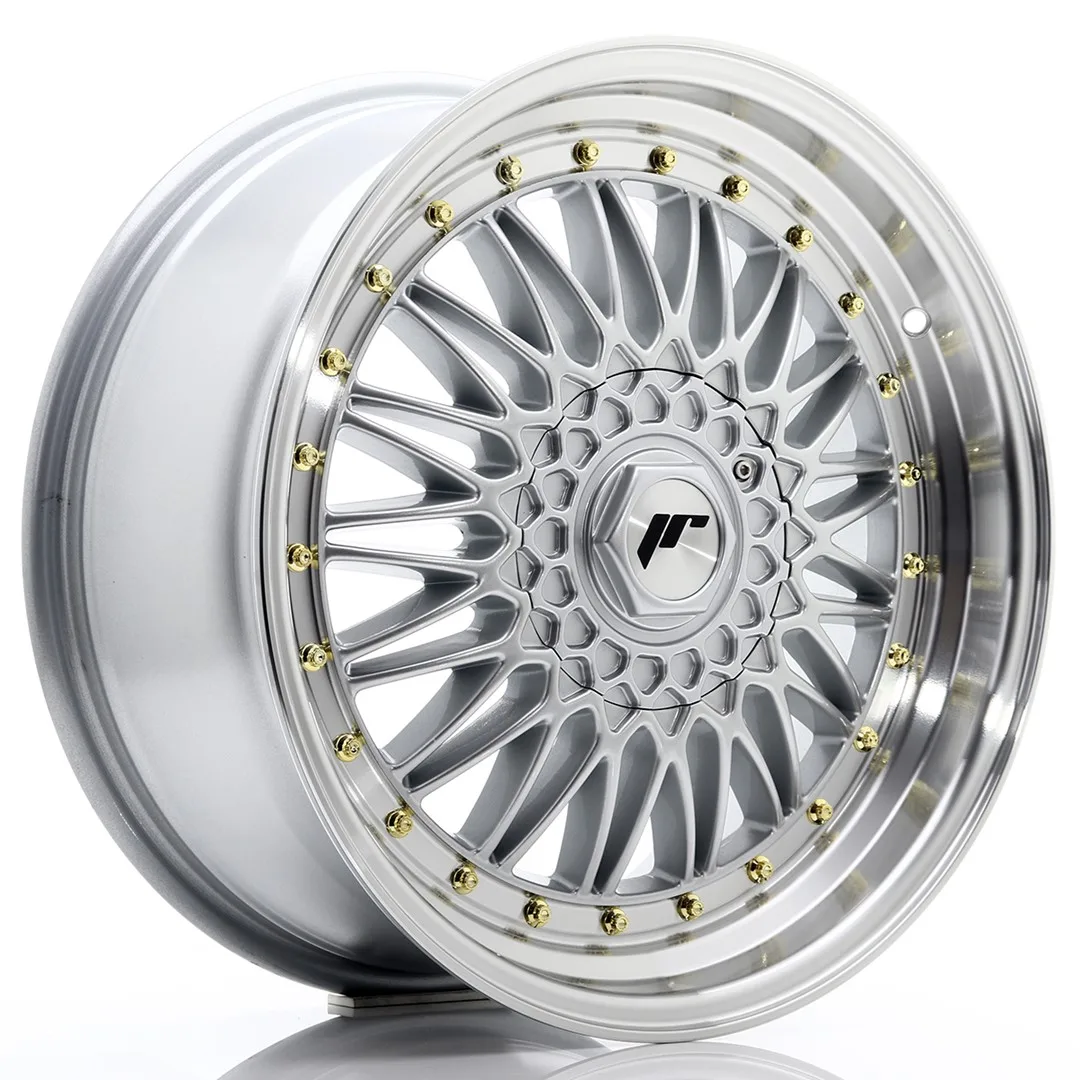 Felg Japan Racing JR9 18x8 ET40 5x112/114 sølv med bearbeidet leppe