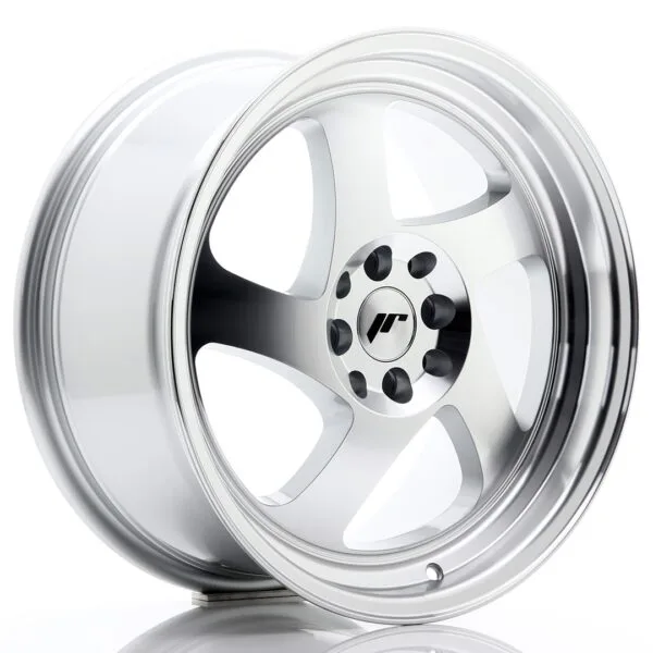 Felg Japan Racing JR15 17×8 ET35 4×100/114 maskinbearbeidet sølv