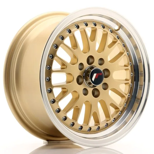 Felg Japan Racing JR10 15×7 ET30 4×100/108 gull med bearbeidet leppe
