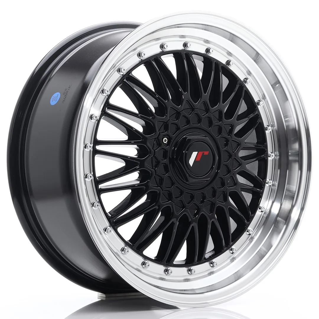 Felg Japan Racing JR9 18x8 ET35-40 BLANK Gloss Black med Machined Lip