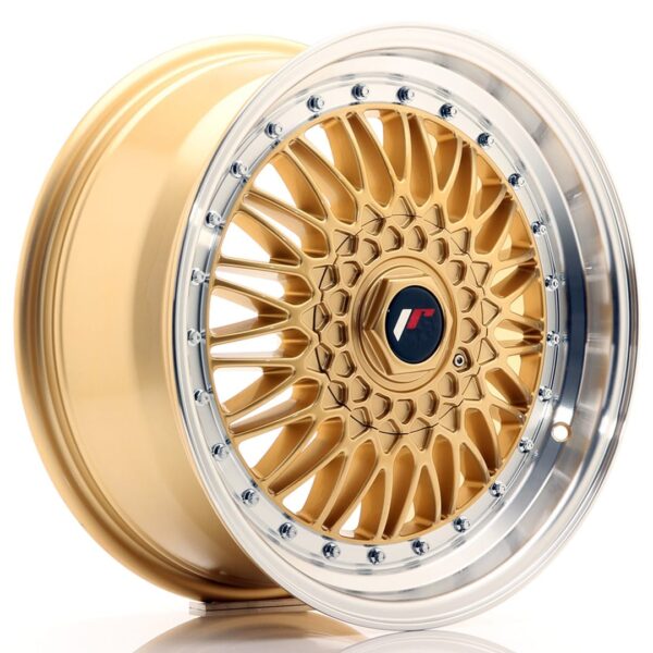Felg Japan Racing JR9 17×7,5 ET20 4×100/108 gull med bearbeidet leppe
