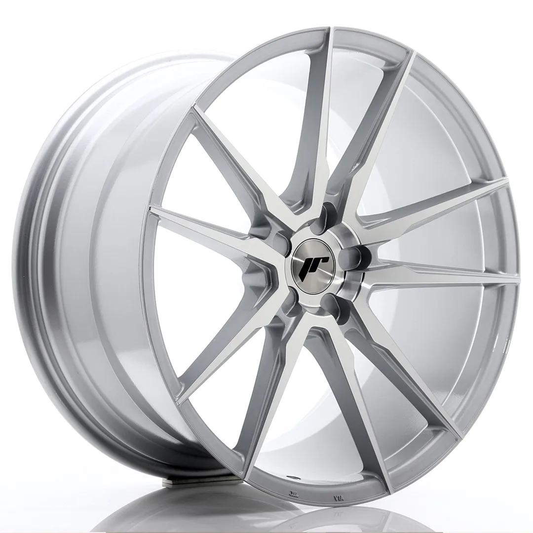 Felg Japan Racing JR21 21x11 ET15-55 5H BLANK Sølvbearbeidet front