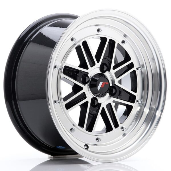 Felg Japan Racing JR31 15×7,5 ET20 4×100 glanssvart maskinbearbeidet front