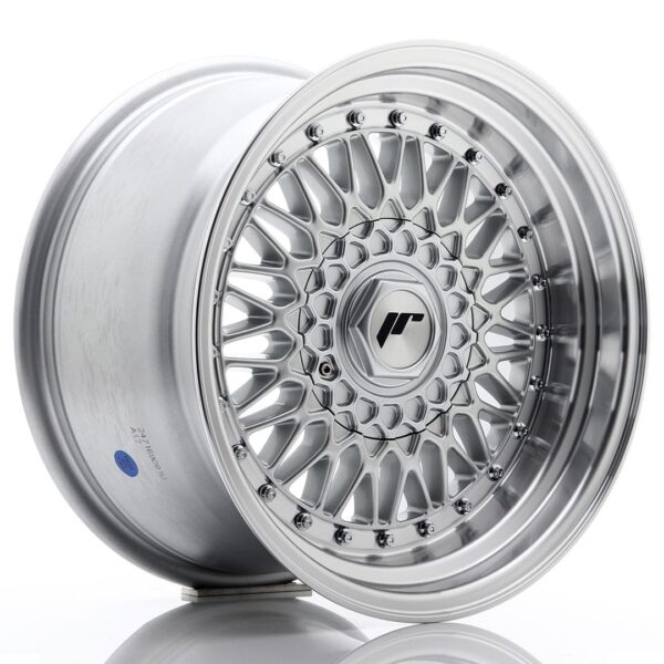 Felg Japan Racing JR9 16×9 ET20 4×100/108 sølv med bearbeidede leppe+sølvnagler