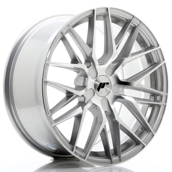 Felg Japan Racing JR28 18×8,5 ET20-40 5H BLANK Sølvbearbeidet front