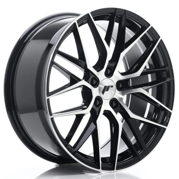 Felg Japan Racing JR28 19×8,5 ET40 5×112 glanssvart maskinbearbeidet front