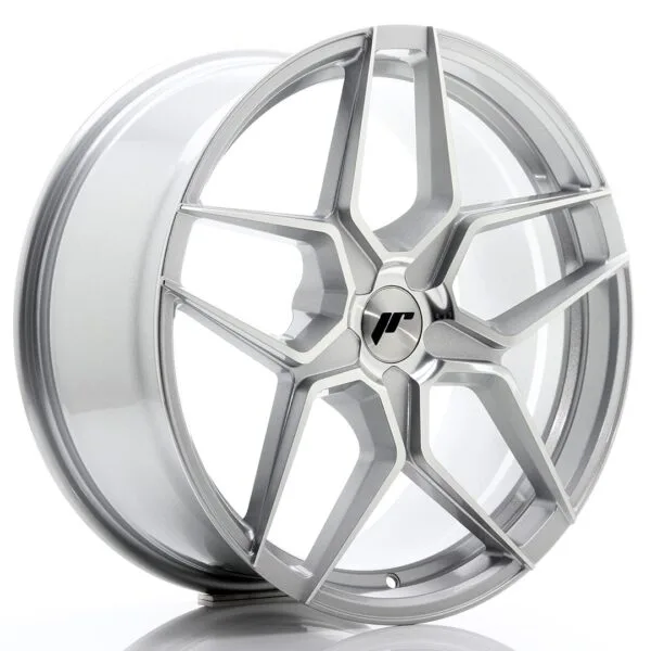 Felg Japan Racing JR34 19x8,5 ET20-40 5H BLANK Sølvbearbeidet front