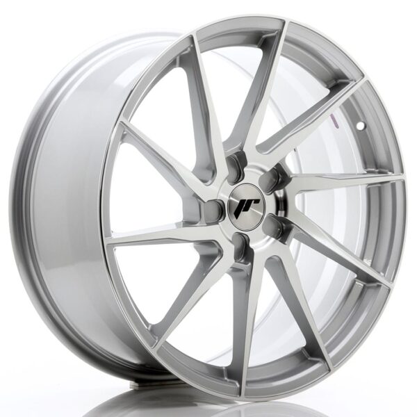 Felg Japan Racing JR36 20×9 ET15-38 5H BLANK Sølv børstet ansikt