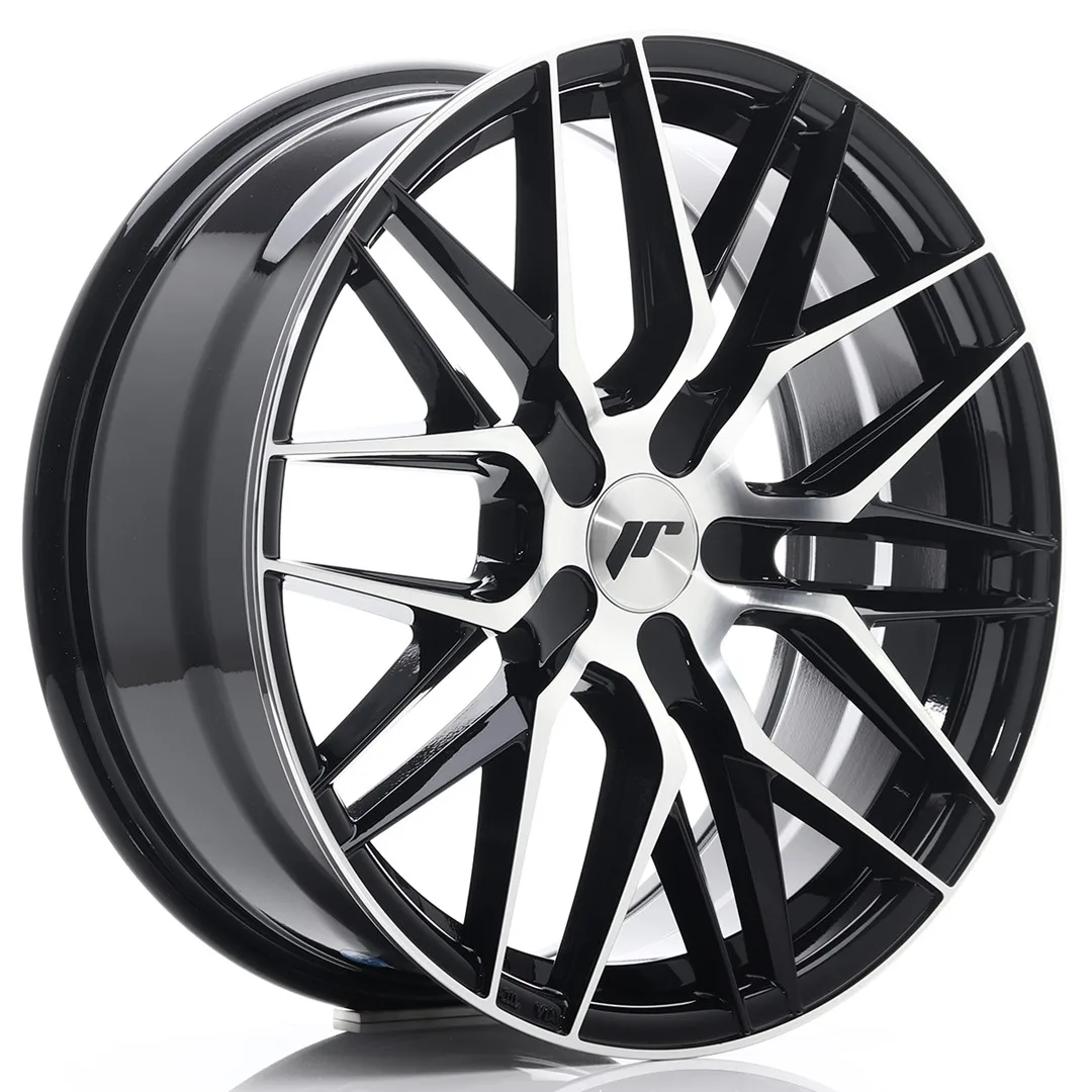 Felg Japan Racing JR28 18x7,5 ET20-40 BLANK Glanssvart maskinbearbeidet front